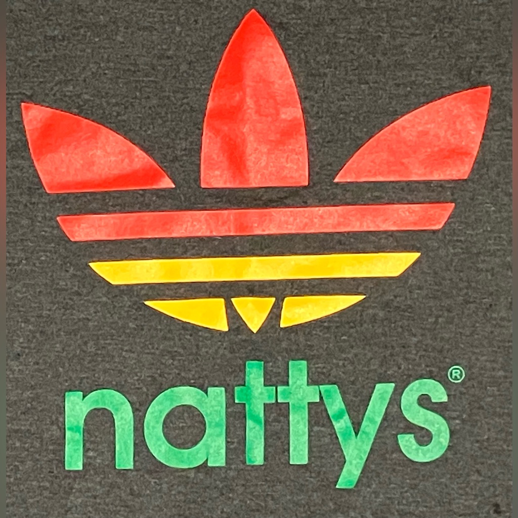 Adidas “Natty”S” T-Shirt Mens Large Rasta Colors Euc
